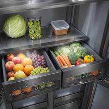 Bolero CoolSilver 4D BI 526 Elite D: Frigorífico Americano 4 Puertas Integrable Premium con Acabado Elite Grey, Ventilación Frontal-Inferior, Profundidad Inferior a 60cm, Sistema de Iluminación adaptativa en bandejas, Pure CoolMatrix, Freshness Flex HUB, CryoFreeze HUB, Humidity Flex HUB, Ultra Fast Freezing -35ºC, Display Full Color en cajón, Total NoFrost y Compresor Inverter Plus.