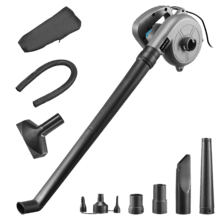 Soplador AirForce 720 Soffiatore con cavo con potenza di 700 W. Libertà di movimento con cavo da 3M.  Multifunzione con molteplici accessori. Massima versatilità.