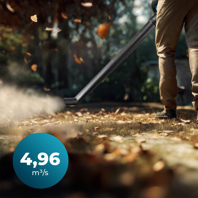 Soplador AirForce 720 Soffiatore con cavo con potenza di 700 W. Libertà di movimento con cavo da 3M.  Multifunzione con molteplici accessori. Massima versatilità.