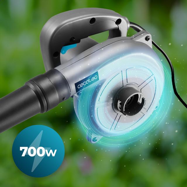 Soplador AirForce 720 Soffiatore con cavo con potenza di 700 W. Libertà di movimento con cavo da 3M.  Multifunzione con molteplici accessori. Massima versatilità.