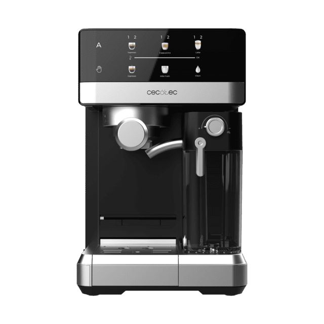 Power Espresso 20 Touch & Cream Cafetera semiautomática táctil con depósito de leche.