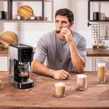 Power Espresso 20 Touch Espresso and cappuccino machine, with 20 bars and adjustable steam nozzle.