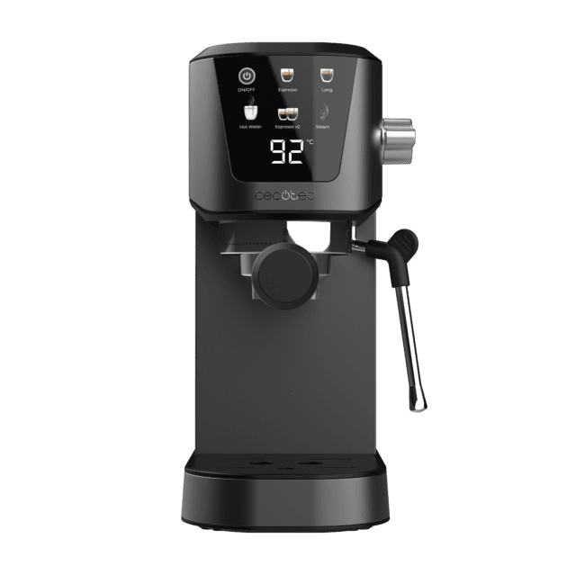 Power Espresso 20 Touch Espresso and cappuccino machine, with 20 bars and adjustable steam nozzle.