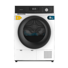 Bolero Dresscode Dry 8330 Secadora bomba de calor blanca con capacidad de 8kg, clase E (equivalente a clase A++), 15 programas y funciones como secado automático, Planchado Fácil, Stop&Go, Silence, Delay Start y KidLock