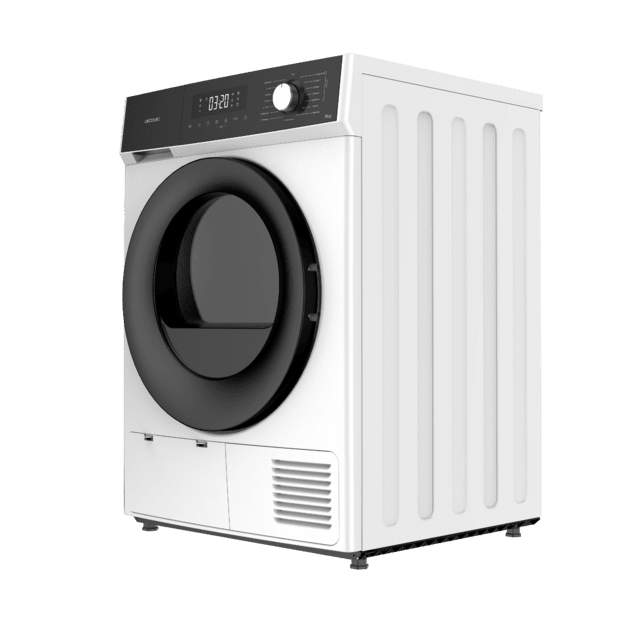 Bolero Dresscode Dry 8330 Secadora bomba de calor blanca con capacidad de 8kg, clase E (equivalente a clase A++), 15 programas y funciones como secado automático, Planchado Fácil, Stop&Go, Silence, Delay Start y KidLock