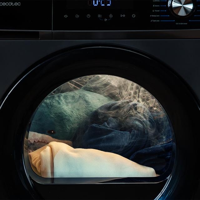 Bolero Dresscode Dry 8330 Steel Sèche-linge en acier inoxydable avec pompe à chaleur d’une capacité de 8 kg, classe E (avant A++), 15 programmes, avec séchage automatique, Repassage facile, Stop&Go, fonction Silence, Delay Start et KidLock