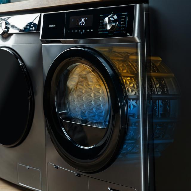 Bolero Dresscode Dry 9330 Steel Secadora bomba de calor steel con capacidad de 9kg, clase E (equivalente a clase A++), 15 programas y funciones como secado automático, Planchado Fácil, Stop&Go, Silence, Delay Start y KidLock