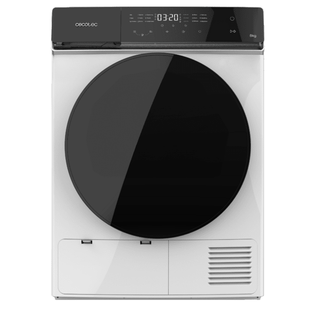 Bolero DressCode Dry 8400 Max+ Secadora Bomba de calor blanca con 8 kg de capacidad, Clase E (antigua clase A++), Full Touch Control, 15 programas, secado automático, Planchado Fácil, Stop&Go, tambor inox, función Silence, Delay Start y KidLock
