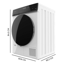 Bolero DressCode Dry 9400 Máquina de secar roupa Bomba de calor  branca de 9 kg, classe E (antiga classe A++), controlo Full Touch, 15 programas, secagem automática, engomar fácil, Stop&Go, tambor em aço inoxidável, função Silêncio, início retardado, KidLock