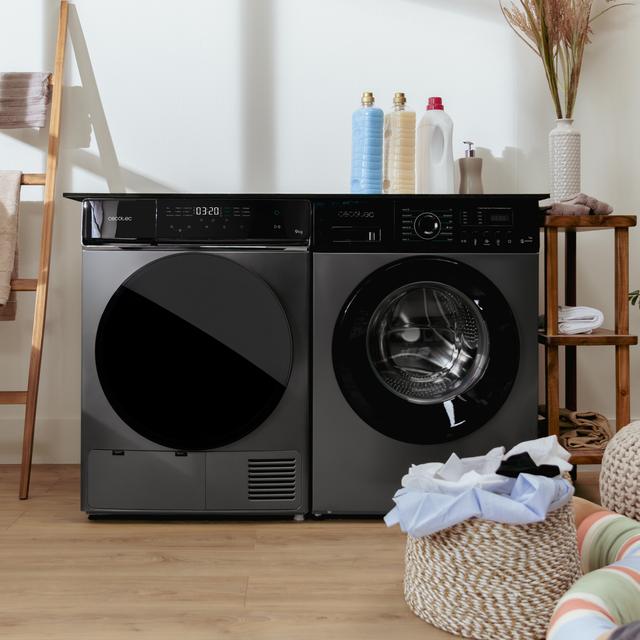 Bolero DressCode Dry 9400 Steel Secadora Bomba de calor steel de 9 kg, Clase E (antigua clase A++), Full Touch control, 15 programas, secado automático, Planchado Fácil, Stop&Go, tambor inox, función Silence, Delay Start, KidLock