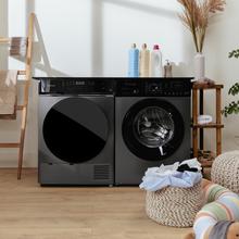 Bolero DressCode Dry 8400 Inverter Steel Secadora Bomba de calor steel de 8 kg, Clase C (antigua clase A+++), Motor Inverter Plus, Full Touch control, 15 programas, secado automático, giro bidireccional del tambor, Planchado Fácil, Stop&Go, tambor inox, función Silence, Delay Start y KidLock