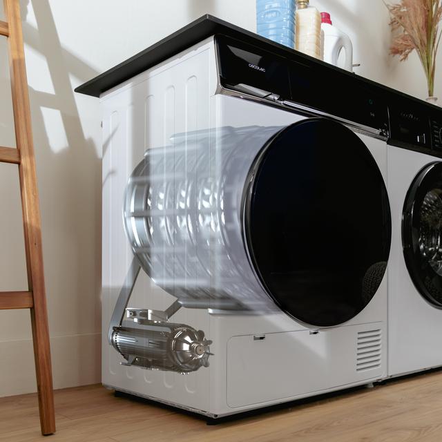 Bolero DressCode Dry 9400 Inverter Sèche-linge blanc de 9 kg avec pompe à chaleur, Classe C (anciennement A+++), Moteur Inverter Plus, Full Touch control, 15 programmes, séchage automatique, Repassage facile, Stop&Go, tambour en acier inoxydable, Fonction silence, Delay Start et KidLock