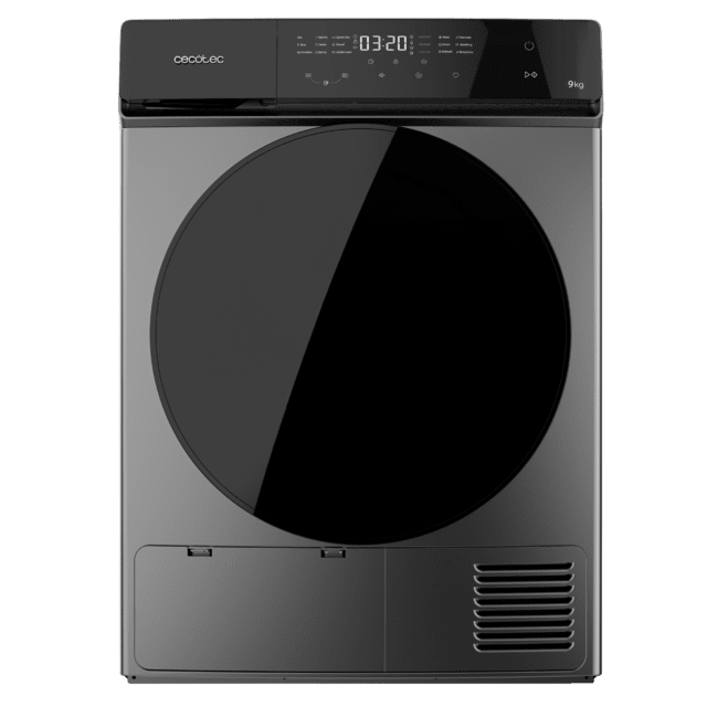 Bolero DressCode Dry 9400 Inverter Steel Secadora Bomba de calor steel de 9 kg, Clase C (antigua clase A+++), Motor Inverter Plus, Full Touch control, 15 programas, secado automático, Planchado Fácil, Stop&Go, tambor inox, función Silence, Delay Start y KidLock