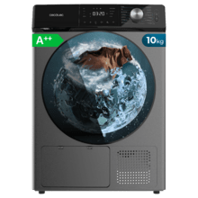 Bolero DressCode Dry 10355 Steel Secadora bomba de calor steel con capacidad de 10kg, clase E (Equivalente a clase A++), 14 programas con secado automático y funciones Spa Care, Planchado fácil, Pro Care, 4 niveles de intensidad de secado, tambor inox y Diamond Care, Delay Start, Stop&Go, KidLock y accesorio para zapatos