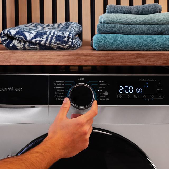 Bolero DressCode Dry 10505 Inverter Secadora bomba de calor color steel con capacidad de 10kg, clase C (equivalente a clase A+++), Motor Inverter Plus, certificación Woolmark, 14 programas, y funciones UV Care y Planchado Fácil