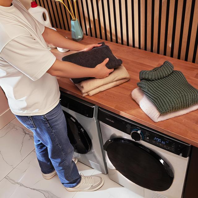 Bolero DressCode Dry 10505 Inverter Secadora bomba de calor color steel con capacidad de 10kg, clase C (equivalente a clase A+++), Motor Inverter Plus, certificación Woolmark, 14 programas, y funciones UV Care y Planchado Fácil