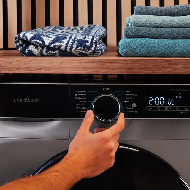 Bolero DressCode Dry 10505 Inverter Steel Secadora bomba de calor con capacidad de 10kg, clase C (equivalente a clase A+++), Motor Inverter Plus, certificación Woolmark, 14 programas, y funciones UV Care y Planchado Fácil