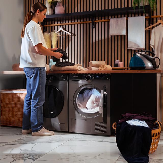 Bolero DressCode Dry 10505 Inverter Steel Secadora bomba de calor con capacidad de 10kg, clase C (equivalente a clase A+++), Motor Inverter Plus, certificación Woolmark, 14 programas, y funciones UV Care y Planchado Fácil
