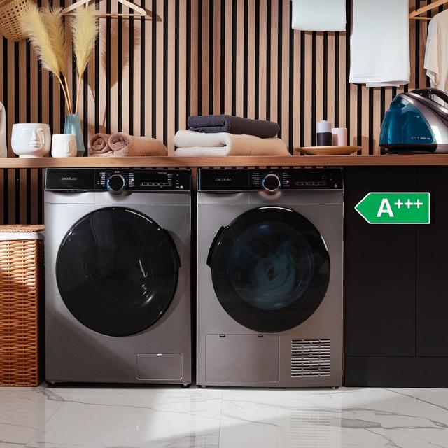 Bolero DressCode Dry 10505 Inverter Steel Secadora bomba de calor con capacidad de 10kg, clase C (equivalente a clase A+++), Motor Inverter Plus, certificación Woolmark, 14 programas, y funciones UV Care y Planchado Fácil