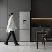 Bolero CoolMarket Combi 322i WD Inox E - Frigorífico Combi Acero Inoxidable con Dispensador de Agua, 322L, Ancho 59,5cm, Alto 185,5cm, Total NoFrost, Multi Airflow, HumidityFlex HUB y Puerta Reversible - Iluminación LED y Display Interior