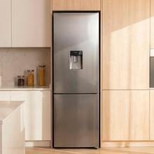 Bolero CoolMarket Combi 322i WD Inox E - Frigorífico Combi Acero Inoxidable con Dispensador de Agua, 322L, Ancho 59,5cm, Alto 185,5cm, Total NoFrost, Multi Airflow, HumidityFlex HUB y Puerta Reversible - Iluminación LED y Display Interior