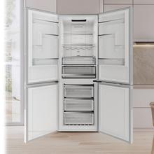 Bolero CoolMarket Combi 322i WD Inox E - Frigorífico Combi Acero Inoxidable con Dispensador de Agua, 322L, Ancho 59,5cm, Alto 185,5cm, Total NoFrost, Multi Airflow, HumidityFlex HUB y Puerta Reversible - Iluminación LED y Display Interior