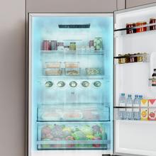 Bolero CoolMarket Combi 322i WD Inox E - Frigorífico Combi Acero Inoxidable con Dispensador de Agua, 322L, Ancho 59,5cm, Alto 185,5cm, Total NoFrost, Multi Airflow, HumidityFlex HUB y Puerta Reversible - Iluminación LED y Display Interior