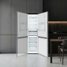 Bolero CoolMarket Combi 322i WD Inox E - Frigorífico Combi Acero Inoxidable con Dispensador de Agua, 322L, Ancho 59,5cm, Alto 185,5cm, Total NoFrost, Multi Airflow, HumidityFlex HUB y Puerta Reversible - Iluminación LED y Display Interior