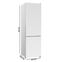 Bolero CoolMarket Combi 356i White E Réfrigérateur Combi blanc, 356 L, largeur 59,5 cm, hauteur 200 cm, Total NoFrost, Multi Airflow, congélation rapide, FreshnessFlex HUB, HumidityFlex HUB et porte réversible - Éclairage LED et affichage intérieur