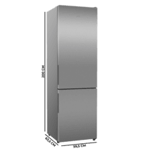 Bolero CoolMarket Combi 356i Inox E Cecotec Bolero CoolMarket Combi 356i Inox E - Frigorífico Combi Acero Inoxidable, 356L, Ancho 59,5cm, Alto 200cm, Total NoFrost, Multi Airflow, Fast Freezing, FreshnessFlex HUB, HumidityFlex HUB y Puerta Reversible - Iluminación LED y Display Interior