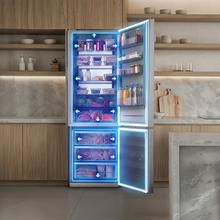 Bolero CoolMarket Combi 405 WL Elite Lunar Stone D - Frigorífico Combi Lunar Stone con interior Elite Grey y MAX INSIDE, MetalFlex Cooling, Fresh Flex, Elite Grey, ADF+ Antiolores, Display Full Color, Total NoFrost, Puerta Reversible, Compresor Inverter Plus, Ultra Silencioso 37dB, Modo ECO, Ultra Fast Freezing, Fast Cooling, Clase Energética D