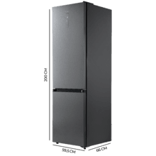 Bolero CoolMarket Combi 405 WL Elite Silex Stone D - Frigorífico Combi Silex Stone con interior Elite Grey y MAX INSIDE, MetalFlex Cooling, Fresh Flex, Elite Grey, ADF+ Antiolores, Display Full Color, Total NoFrost, Puerta Reversible, Compresor Inverter Plus, Ultra Silencioso 37dB, Modo ECO, Ultra Fast Freezing, Fast Cooling, Clase Energética D