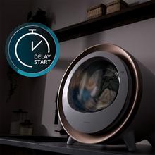 Bolero DressCode Dry 3500V Gold Secadora compacta de evacuação de 3 kg, cor branca com aro cromado dourado, secagem automática inteligente e Controlo Tátil, função UV Care, tambor de aço inoxidável e rotação bidirecional, Dry Shoe Rack e Delay Start