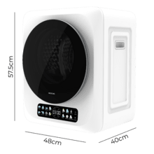 Bolero DressCode Dry 3400V Secadora compacta de evacuación de 3 kg blanca de capacidad, pantalla FullColor, 8 programas, secado automático inteligente, tambor Inox con giro bidireccional, función UV Care, Dry Shoe Pro, función antiarrugas, Delay Start, KidLock e instalación flexible.