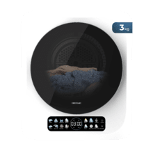 Bolero DressCode Dry 3400V Secadora compacta de evacuación de 3 kg blanca de capacidad, pantalla FullColor, 8 programas, secado automático inteligente, tambor Inox con giro bidireccional, función UV Care, Dry Shoe Pro, función antiarrugas, Delay Start, KidLock e instalación flexible.