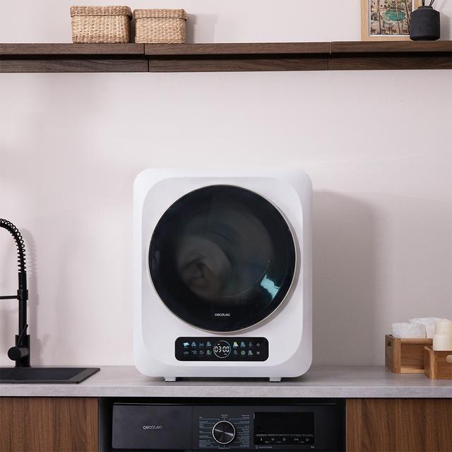 Bolero DressCode Dry 3400V Secadora compacta de evacua��o de 3 kg de capacidade, branca, ecr� FullColor, 8 programas, secagem autom�tica inteligente, tambor Inox com rota��o bidirecional, fun��o UV Care, Dry Shoe Pro, fun��o anti-rugas, Delay Start, KidLock e instala��o flex�vel.