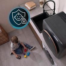 Bolero DressCode Dry 3400V Dark Secadora compacta de evacuación de 3 kg dark de capacidad, pantalla FullColor, 8 programas, secado automático inteligente, tambor Inox con giro bidireccional, función UV Care, Dry Shoe Pro, función antiarrugas, Delay Start, KidLock e instalación flexible.