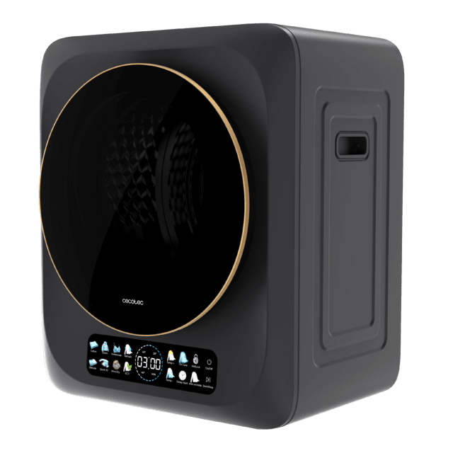 Bolero DressCode Dry 3400V Dark Secadora compacta de evacua��o de 3 kg de capacidade, ecr� FullColor, 8 programas, secagem autom�tica inteligente, tambor Inox com rota��o bidirecional, fun��o UV Care, Dry Shoe Pro, fun��o anti-rugas, Delay Start, KidLock e instala��o flex�vel.