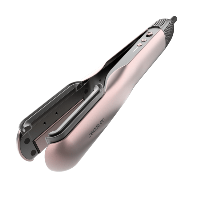 Plancha de pelo con aire CECOTEC AirLisse 2in1 ForceDry Black abierta