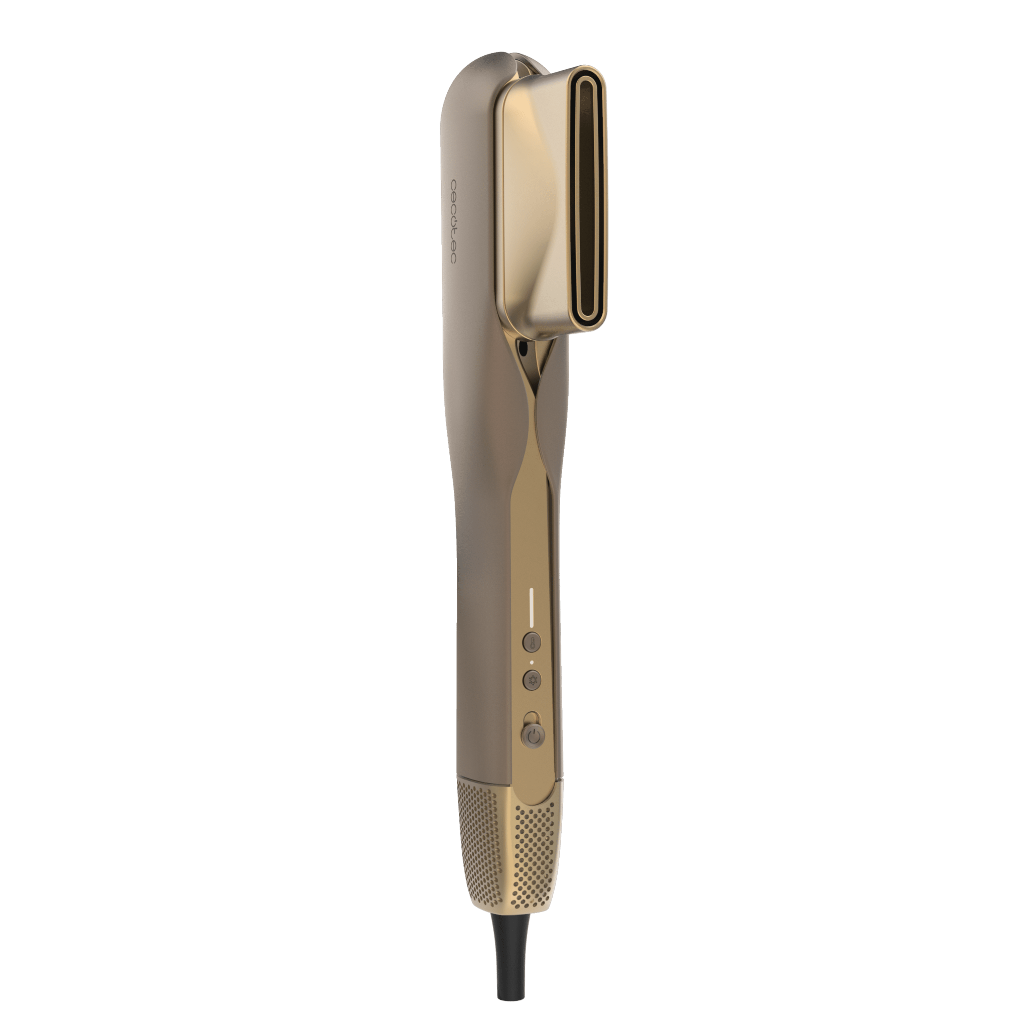 Plancha de pelo con aire Cecotec AirLisse 2in1 ForceDry Champagne con cabezal concentrador