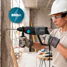 PowerForce 4000 Atomic Martillo percutor SDS ligero. 3J potencia de impacto. Potencia 800W. 3in1. Adaptador brocas convencionales. Incluye brocas y cinceles. Maletín. Cable 3m.