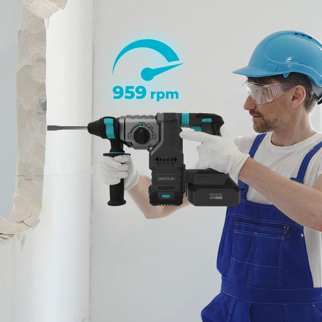 PowerForce 8000 ShockAbsorber Killer Marteau perforateur SDS Plus avec batterie NEX21. Moteur sans balais (Brushless). Force de frappe de 3 J. 3 en 1. Shock Absorber. Vitesse réglable. Adaptateur pour forets conventionnels. Mallette, forets et burins inclus.