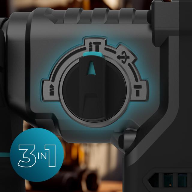 PowerForce 8000 ShockAbsorber Killer Marteau perforateur SDS Plus avec batterie NEX21. Moteur sans balais (Brushless). Force de frappe de 3 J. 3 en 1. Shock Absorber. Vitesse réglable. Adaptateur pour forets conventionnels. Mallette, forets et burins inclus.