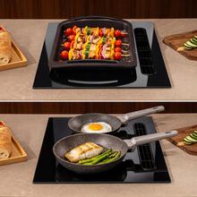 Bolero Squad IH 2200 FullFlex Placa de inducción compacta de 1 zona FullFlex con campana extractora integrada, potencia máx. de 3500W, 9 niveles de potencia con Booster, Stop&Go, Succión 500m3/h, 4 velocidades con Función Booster, Touch Control.