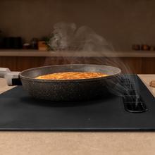 Bolero Squad IH 2200 FullFlex ShieldGlass Placa de inducción compacta de 1 zona FullFlex con campana extractora integrada, acabado ShieldGlass, potencia máx. de 3500W, 9 niveles de potencia con Booster, Stop&Go, Succión 500m3/h, 4 velocidades con Función Booster, Touch Control.