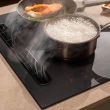 Bolero Squad IH 2200 FullFlex ShieldGlass Placa de inducción compacta de 1 zona FullFlex con campana extractora integrada, acabado ShieldGlass, potencia máx. de 3500W, 9 niveles de potencia con Booster, Stop&Go, Succión 500m3/h, 4 velocidades con Función Booster, Touch Control.