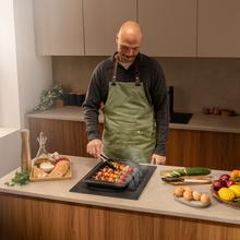 Bolero Squad IH 2200 FullFlex ShieldGlass Placa de inducción compacta de 1 zona FullFlex con campana extractora integrada, acabado ShieldGlass, potencia máx. de 3500W, 9 niveles de potencia con Booster, Stop&Go, Succión 500m3/h, 4 velocidades con Función Booster, Touch Control.