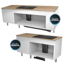 Kit di evacuazione per Bolero Squad IH 4800, sistema di aspirazione per piano cottura a induzione con cappa integrata.