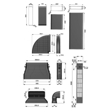 Kit di evacuazione per Bolero Squad IH 4800, sistema di aspirazione per piano cottura a induzione con cappa integrata.