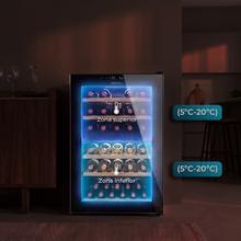 Bolero GrandSommelier Duo 52000 Black Vinoteca libre instalación con cristal negro, Doble zona temperatura 5ºC a 20ºC, Capacidad 52 Botellas, Dimensiones 84x59,5cm, Iluminación LED, Compresor integrado, Display LED Interior, Funcionamiento silencioso, 5 Estantes madera.